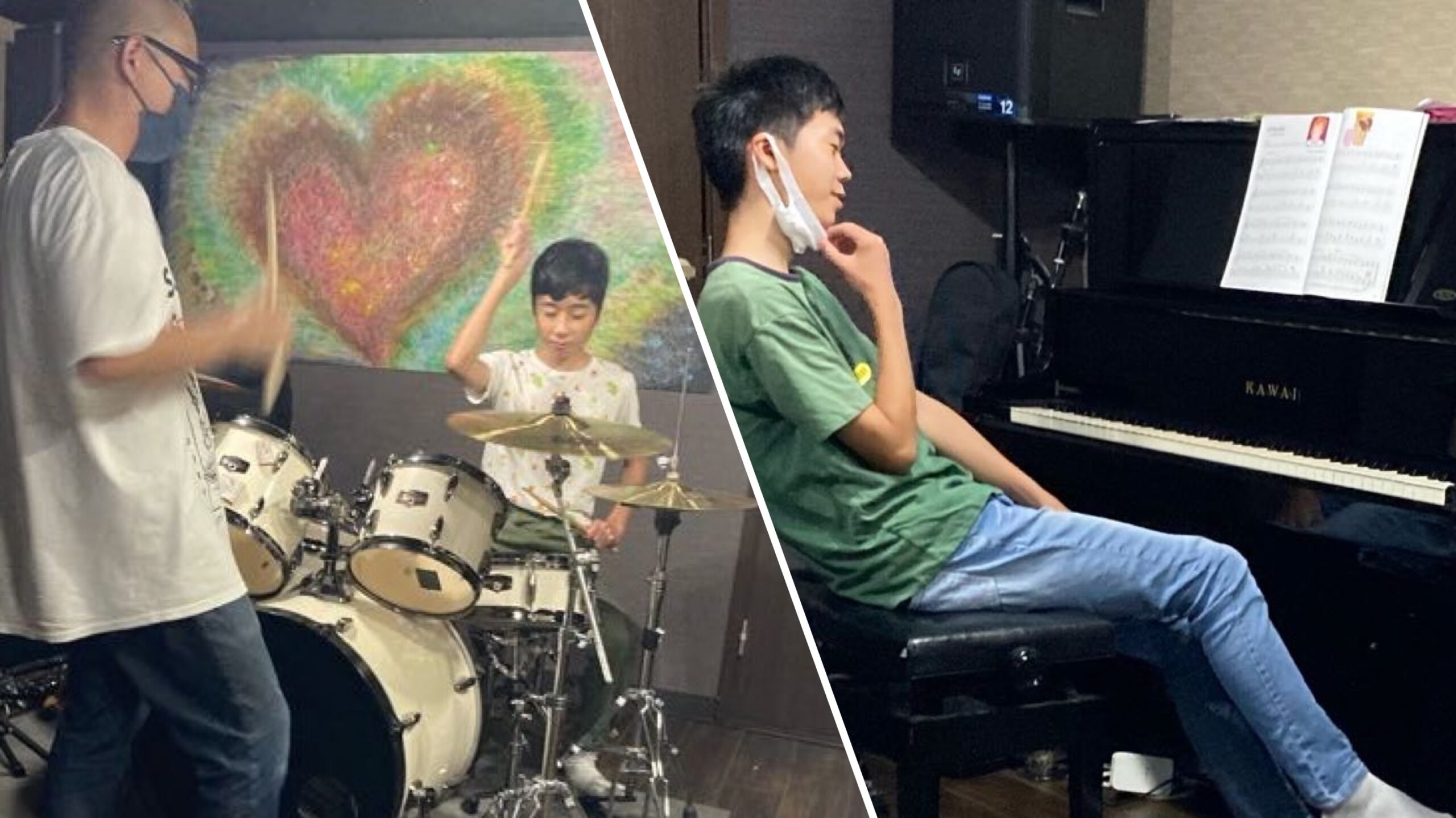 【兄弟レッスン紹介】　ピアノとドラムのレッスンで伸びる力